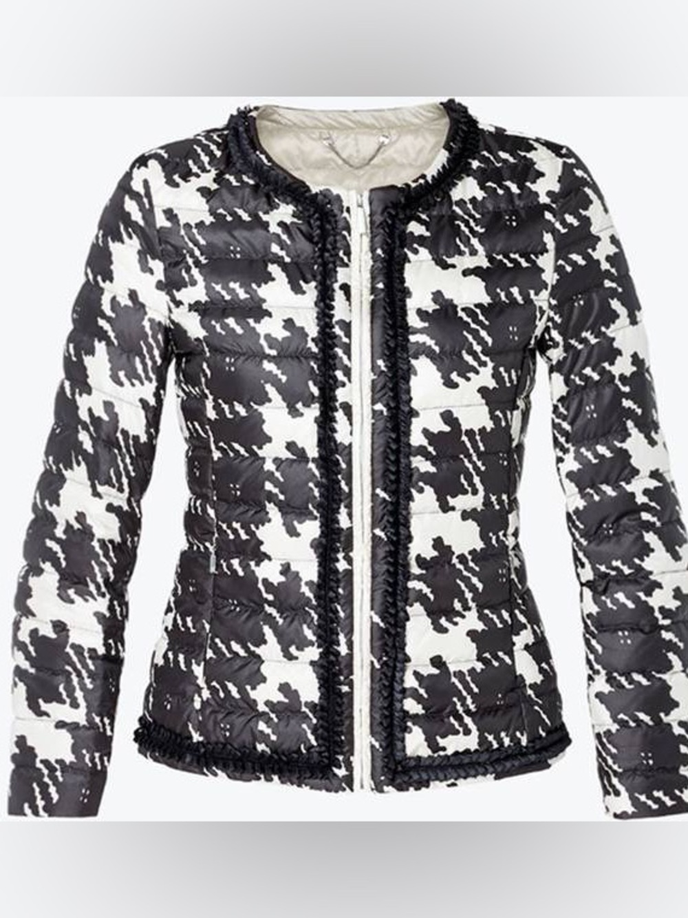 Weekend Max Mara Houndstooth Quilted Down Jacket